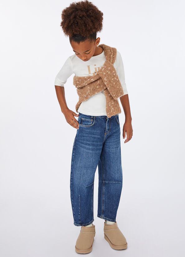 Jean Balloon denim bleu foncé Liu Jo - large image number 1