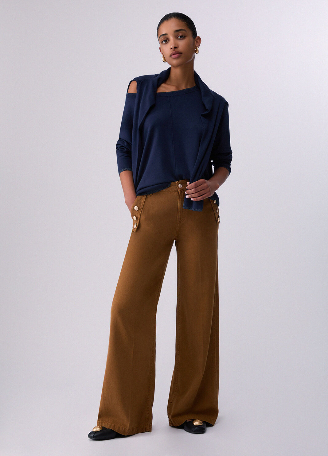 Lurex&reg;-Pullover Marineblau Liu Jo - large image number 5