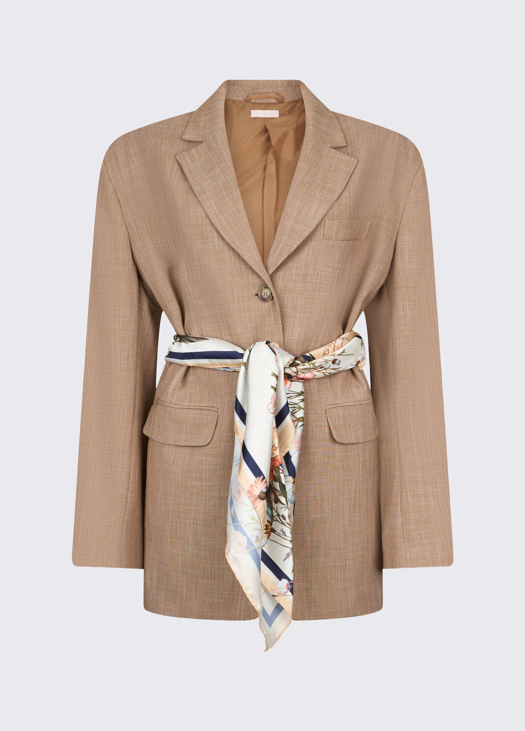 Blazer with scarf biscuit Liu Jo - large image number 6