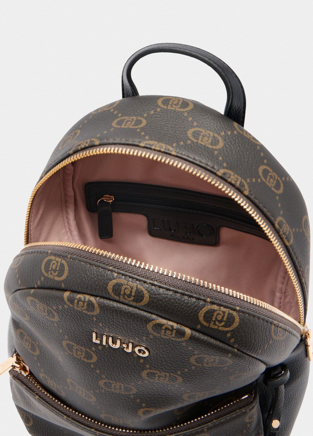 Zaino medio con logo nero Liu Jo - large image number 4