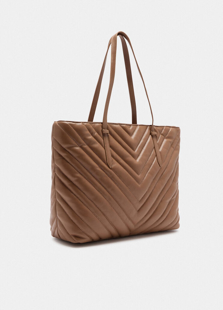 Shopper grand format matelassé marron Liu Jo - large image number 3