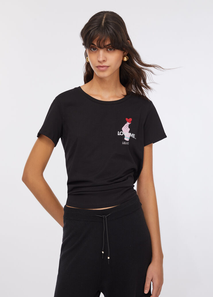 T-shirt en coton noir Liu Jo - large image number 0