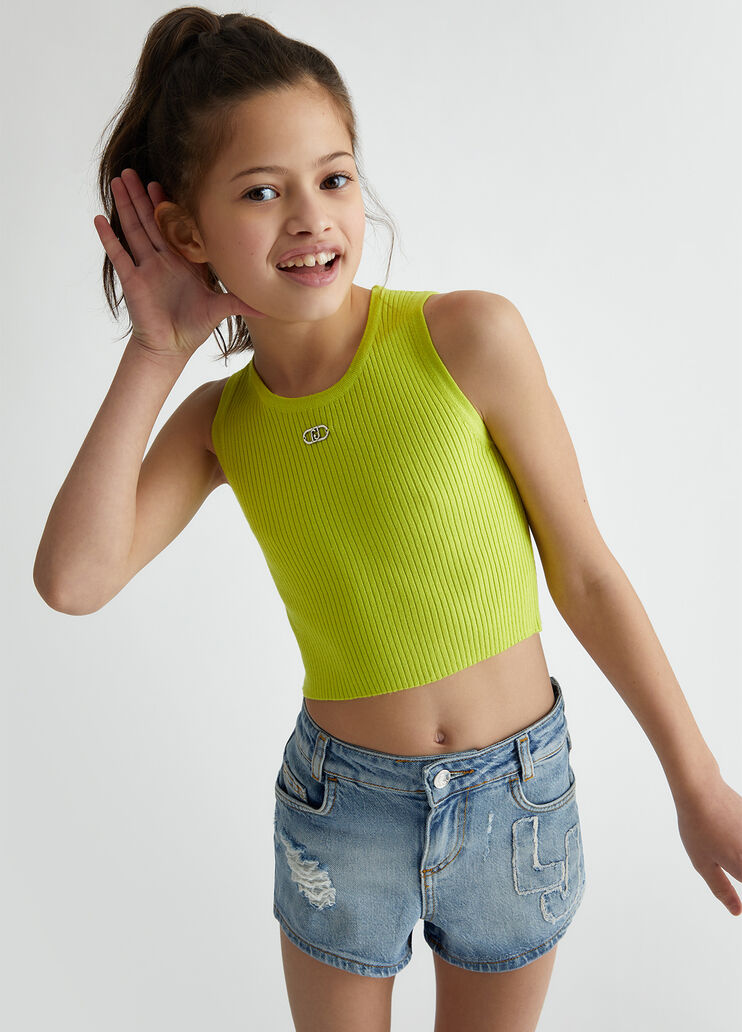 Top with logo candied lemon Liu Jo - medium Top with logo candied lemon Liu Jo - medium