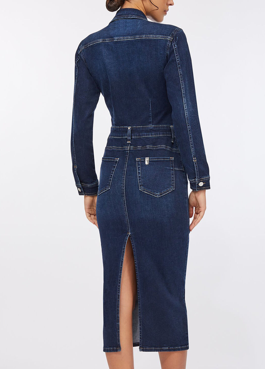 Shirt dress in denim dark blue denim Liu Jo - large image number 1