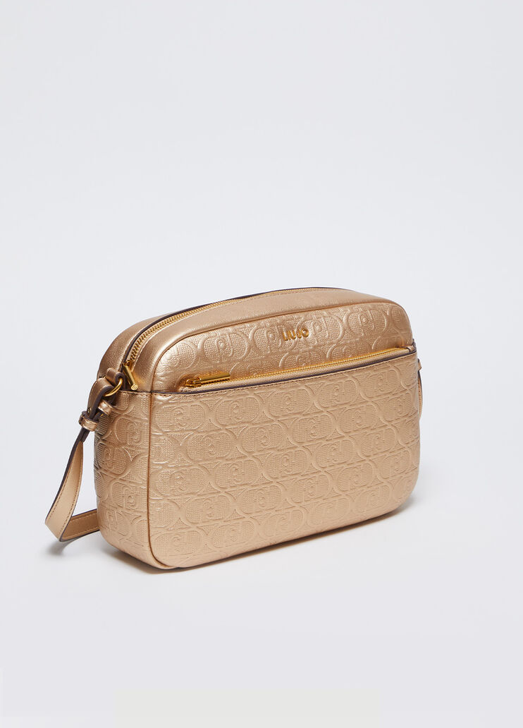 Medium crossbody bag with logo  gold Liu Jo - medium Medium crossbody bag with logo  gold Liu Jo - medium