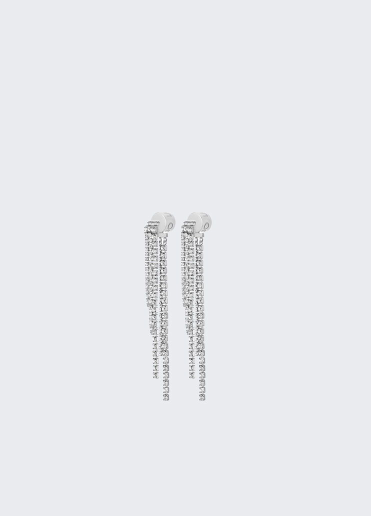 Pendant earrings with diamantés silver Liu Jo - medium Pendant earrings with diamantés silver Liu Jo - medium