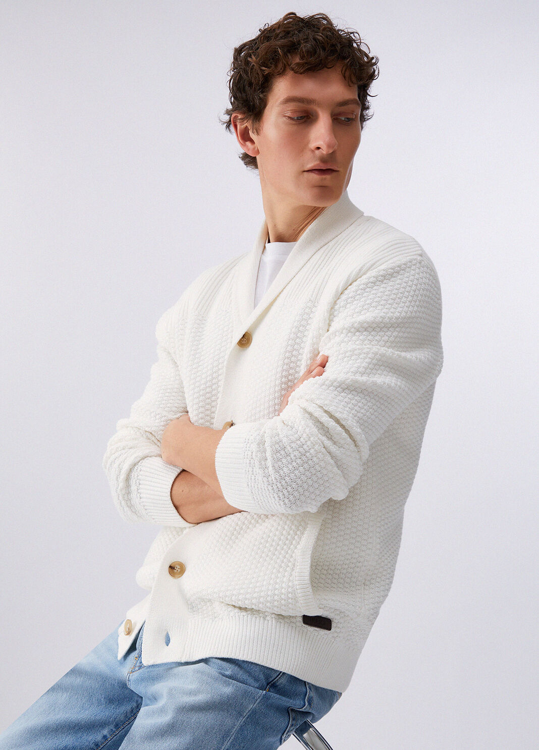 100% cotton cardigan white Liu Jo - large image number 3