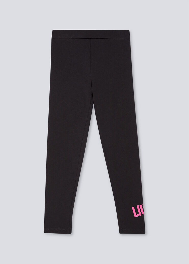 Leggings with Liu Jo logo black/pink Liu Jo - large image number 0