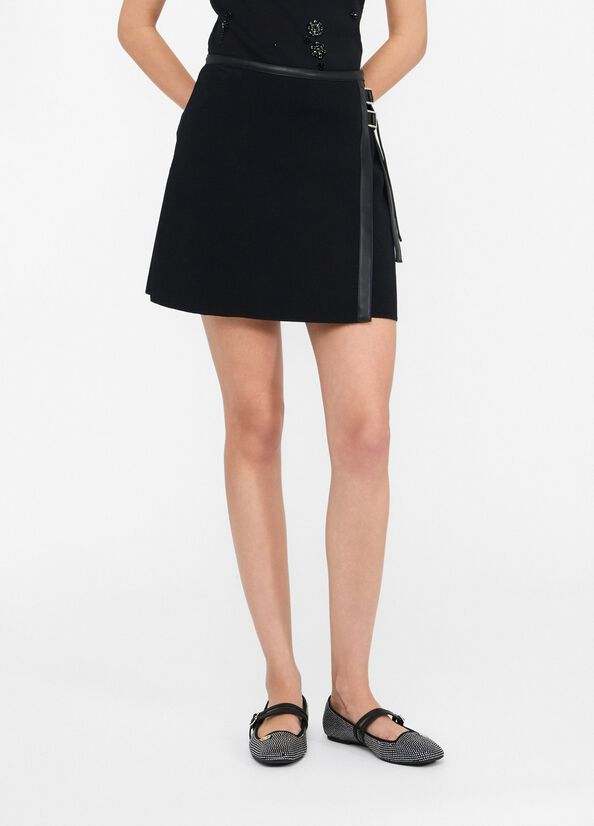 Knit miniskirt with buckles black Liu Jo - large image number 0