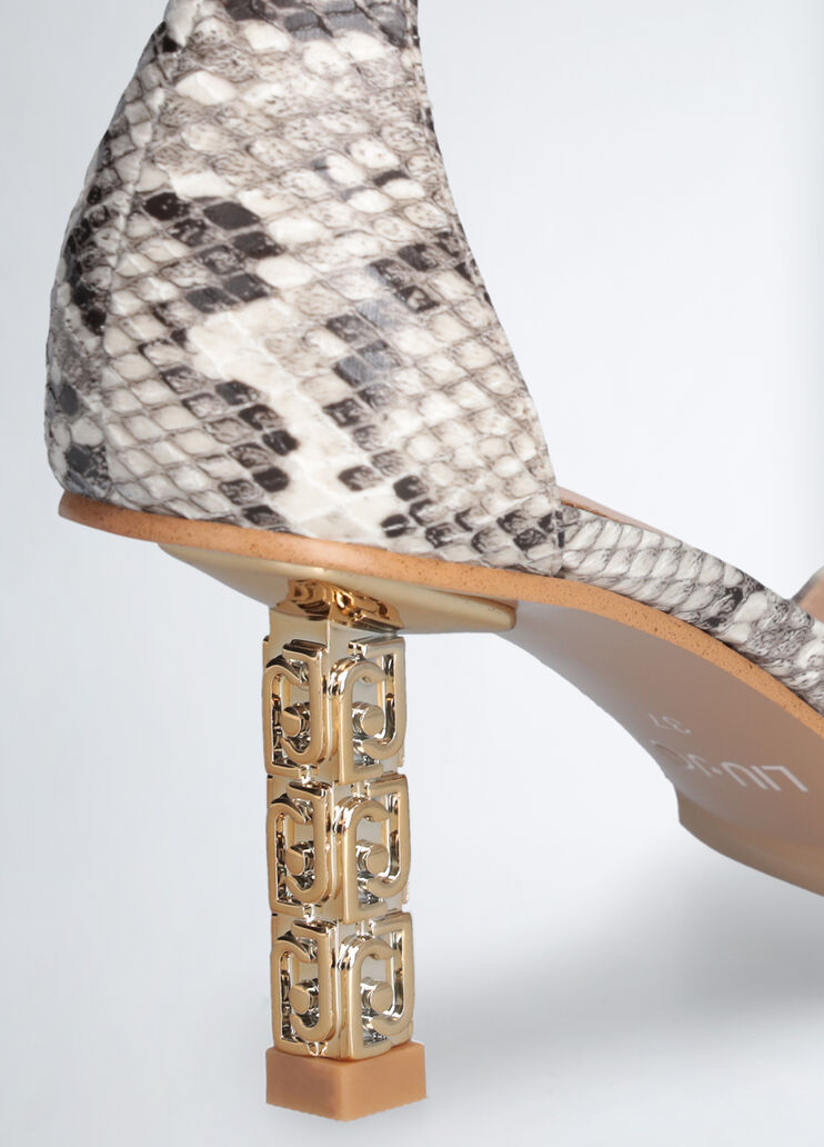 Sandals with branded heel python print Liu Jo - large image number 5 Sandals with branded heel python print Liu Jo - large image number 5