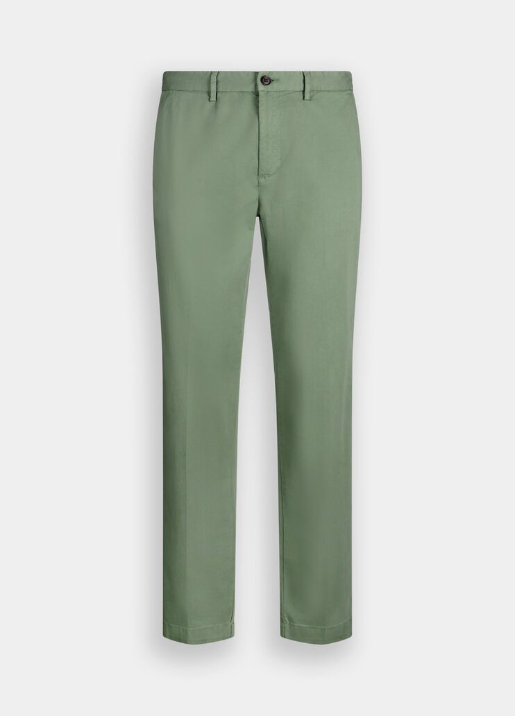 Satin chinos khaki green Liu Jo - large image number 6 Satin chinos khaki green Liu Jo - large image number 6