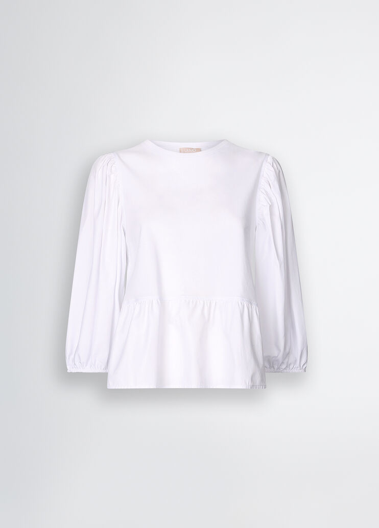 Poplin blouse white Liu Jo - large image number 6 Poplin blouse white Liu Jo - large image number 6