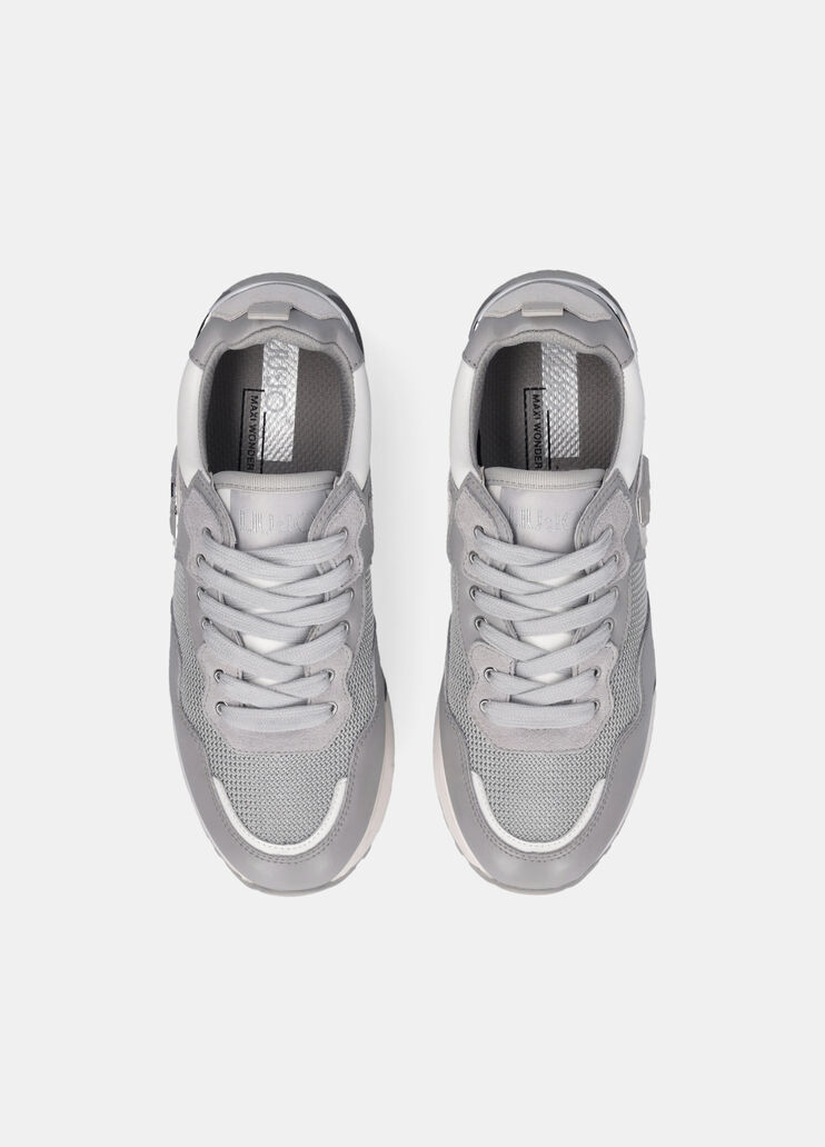 Leather and mesh sneakers grey Liu Jo - large image number 4 Leather and mesh sneakers grey Liu Jo - large image number 4
