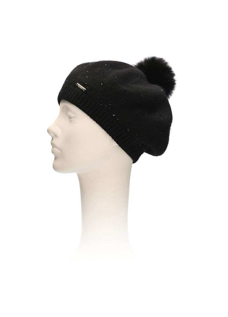 Cuffia con pompon nero Liu Jo - large image number 0