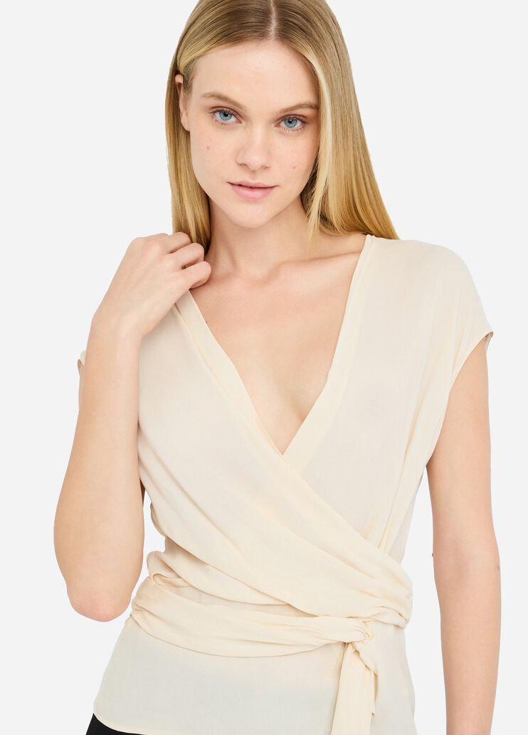 Crepe de chine top ivory Liu Jo - large image number 2 Crepe de chine top ivory Liu Jo - large image number 2
