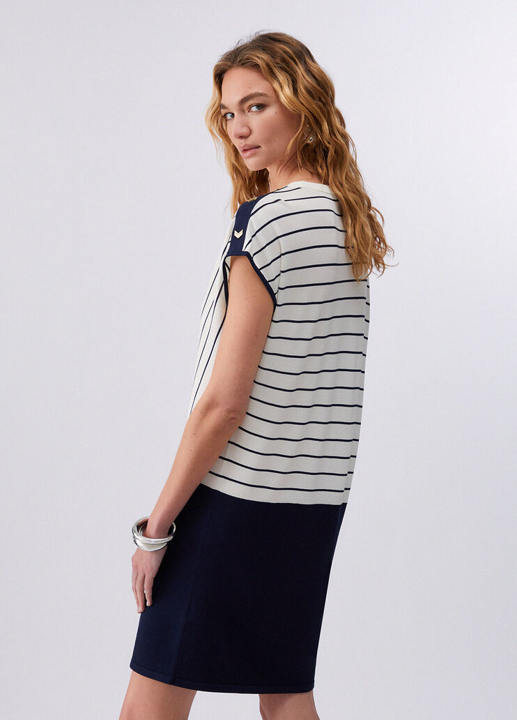 Striped knit dress blue Liu Jo - large image number 1