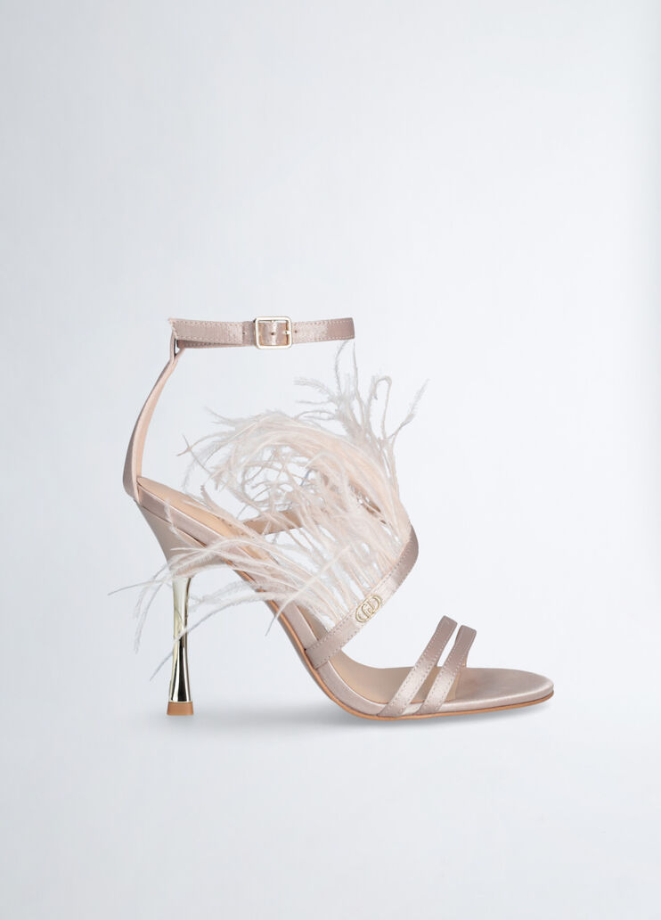 Elegant sandals with feathers pink Liu Jo - medium