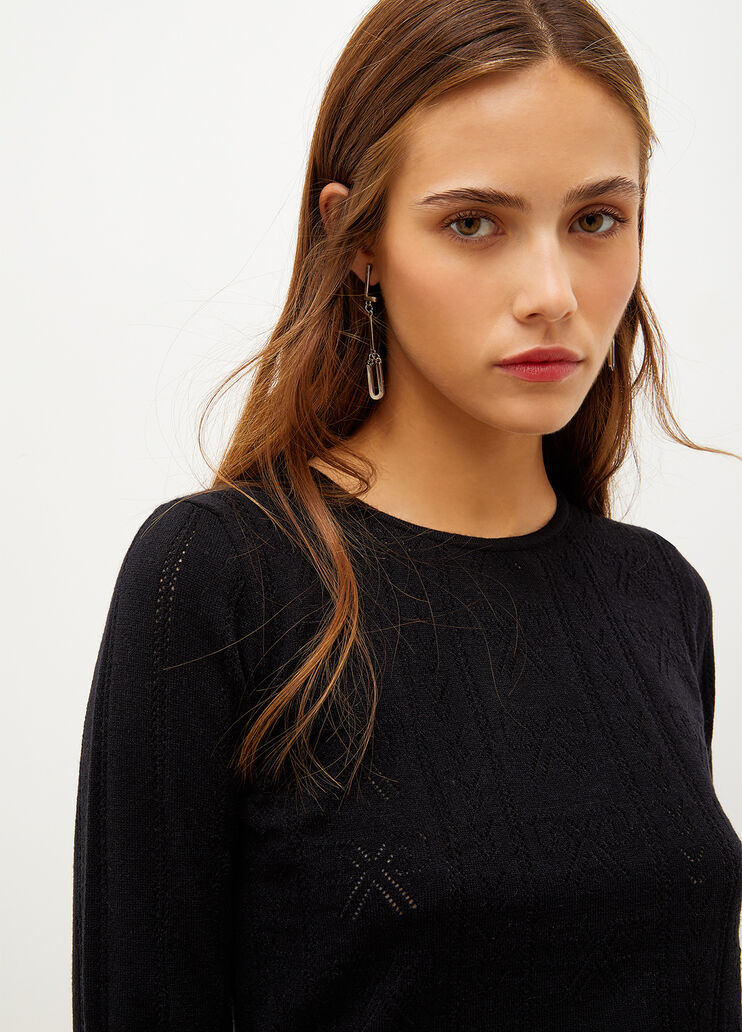 Openwork jumper black Liu Jo - large image number 2