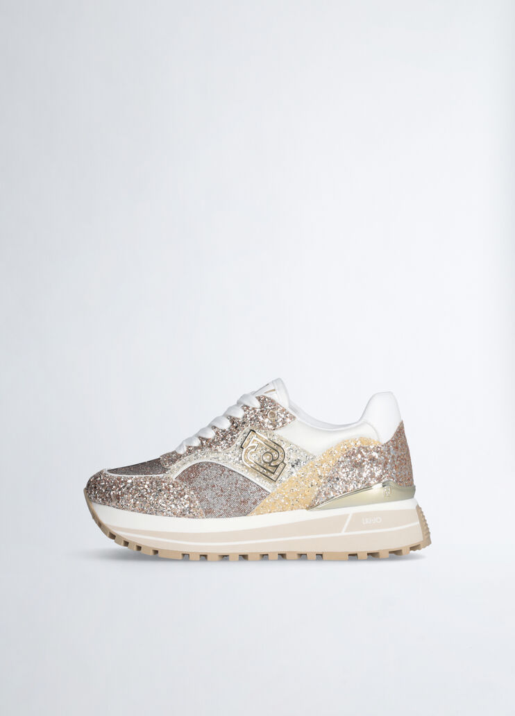 Sneakers platform full glitter oro Liu Jo - large image number 5 Sneakers platform full glitter oro Liu Jo - large image number 5