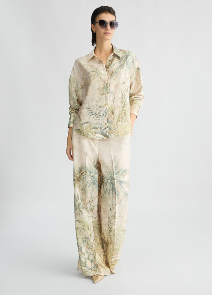 Twill shirt with print jungle Liu Jo - medium Twill shirt with print jungle Liu Jo - medium