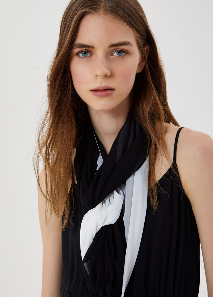 Палантин из шифона Чёрный Liu Jo - large image number 1