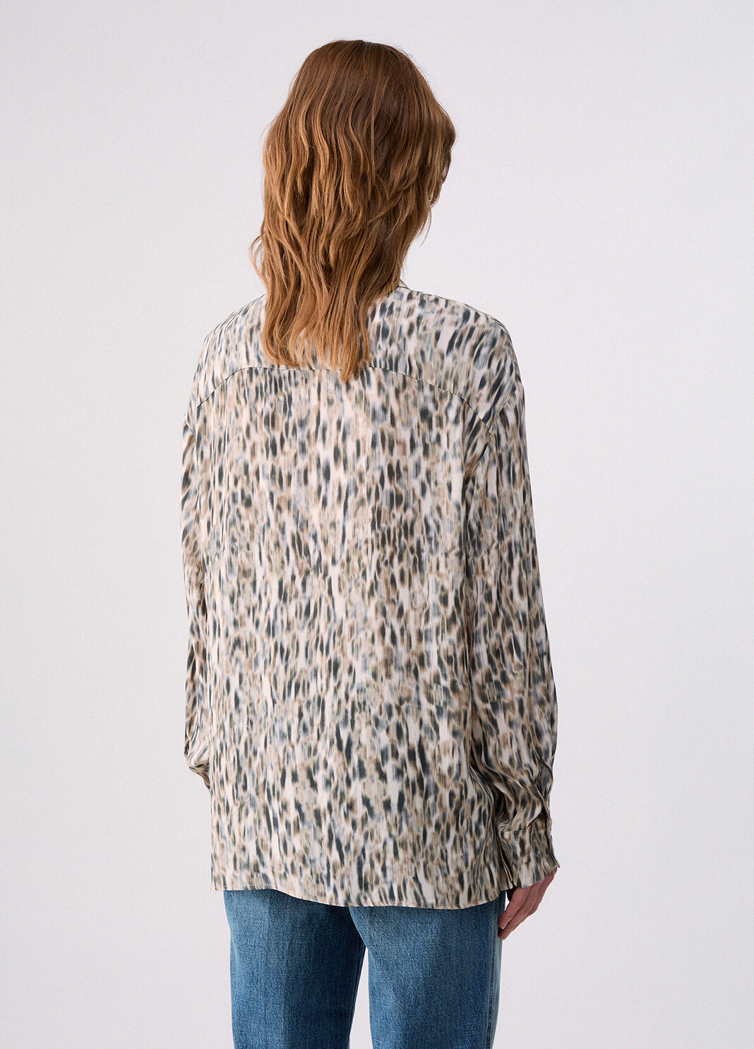 Shirt in cr&ecirc;pe printed micro animal-print Liu Jo - large image number 1