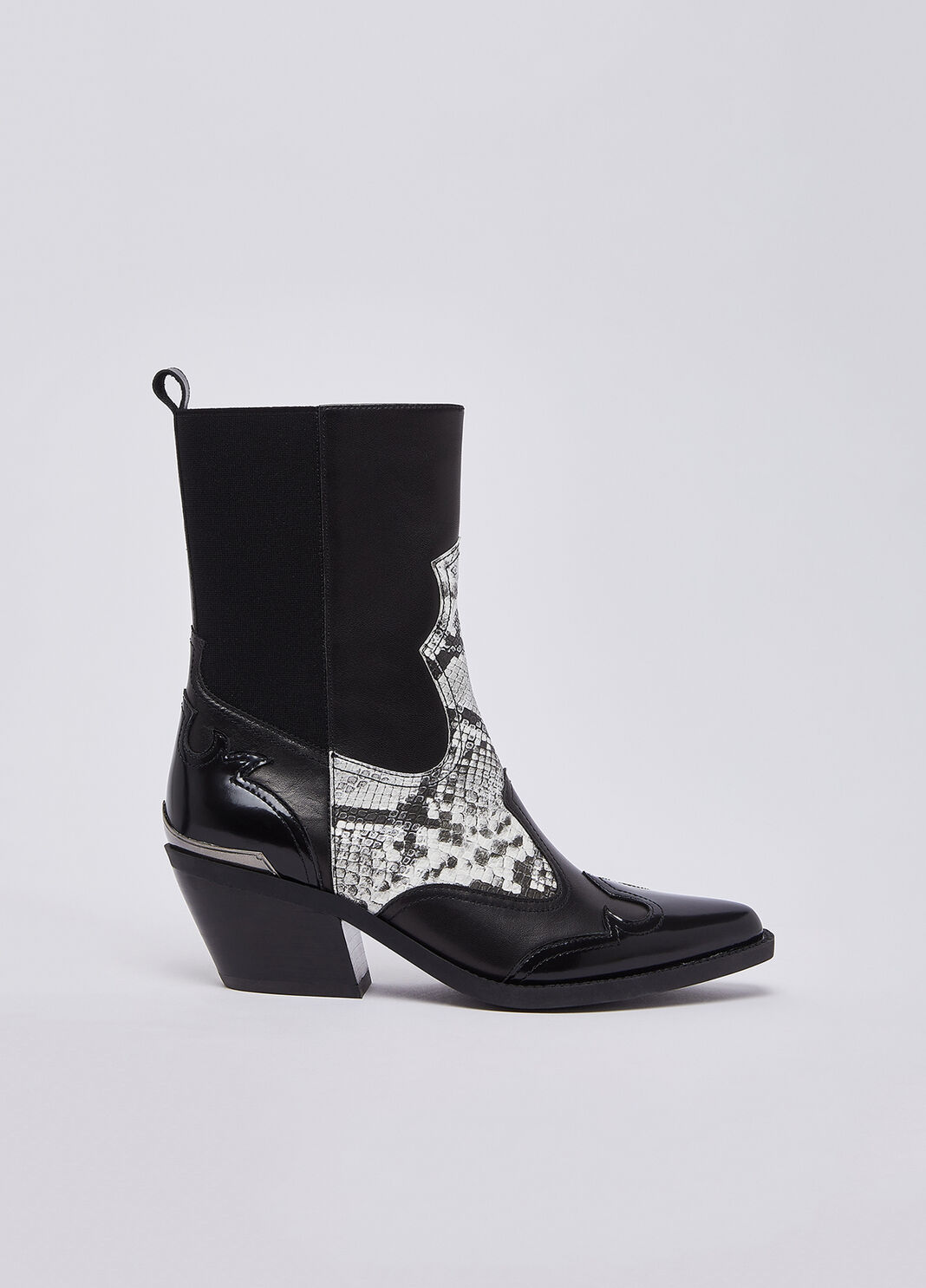 Python Print Cowboy Boots black Liu Jo - large image number 1