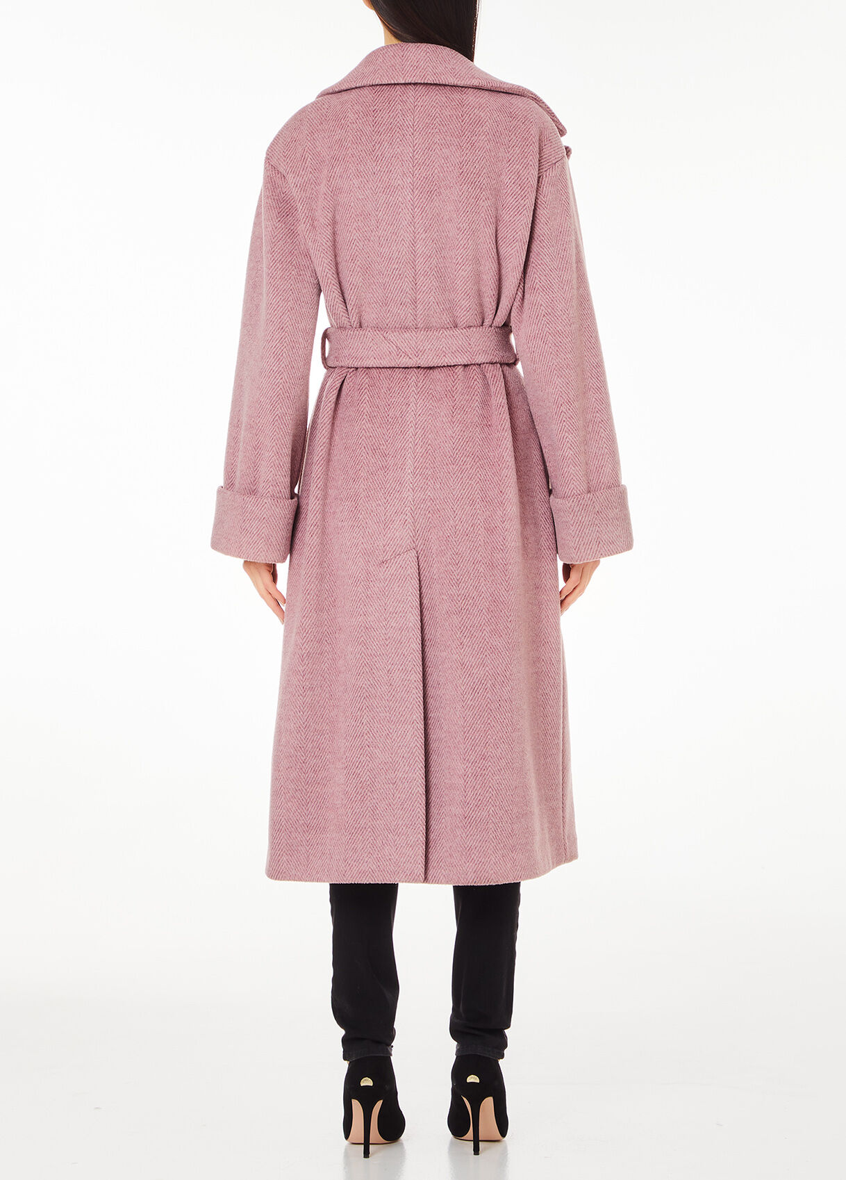 Chevron lurex® coat colour pink | Liu Jo