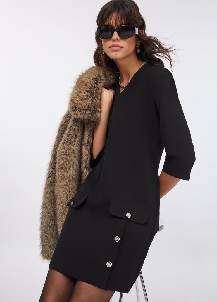 Robe courte avec poches noir Liu Jo - large image number 2