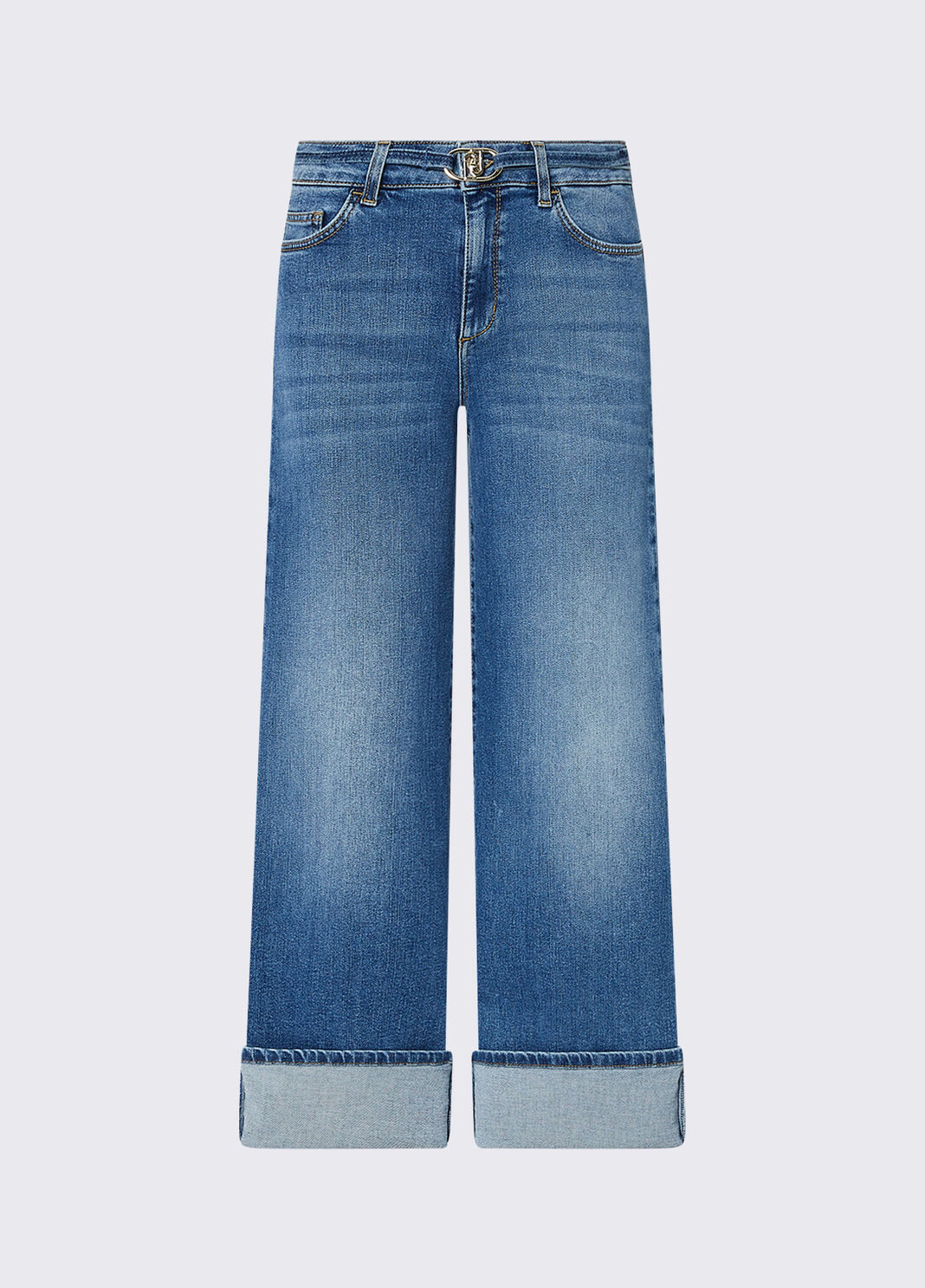 High-waisted flare jeans blue denim Liu Jo - large image number 6