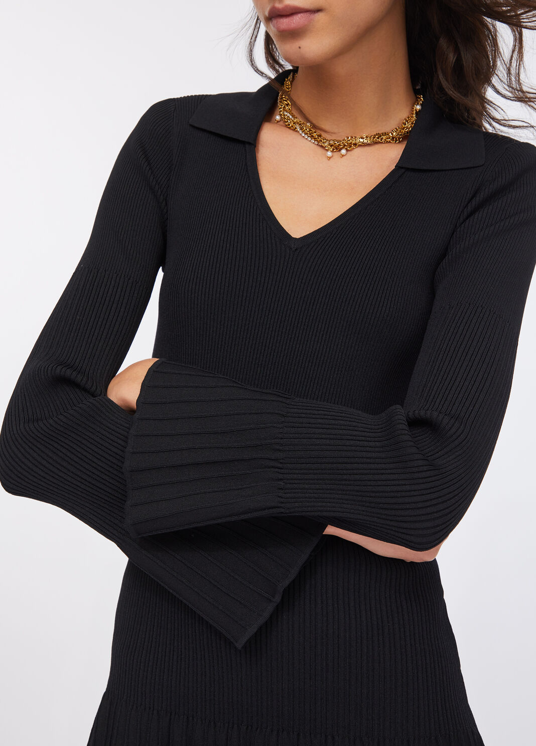 Short knit dress black Liu Jo - large image number 3