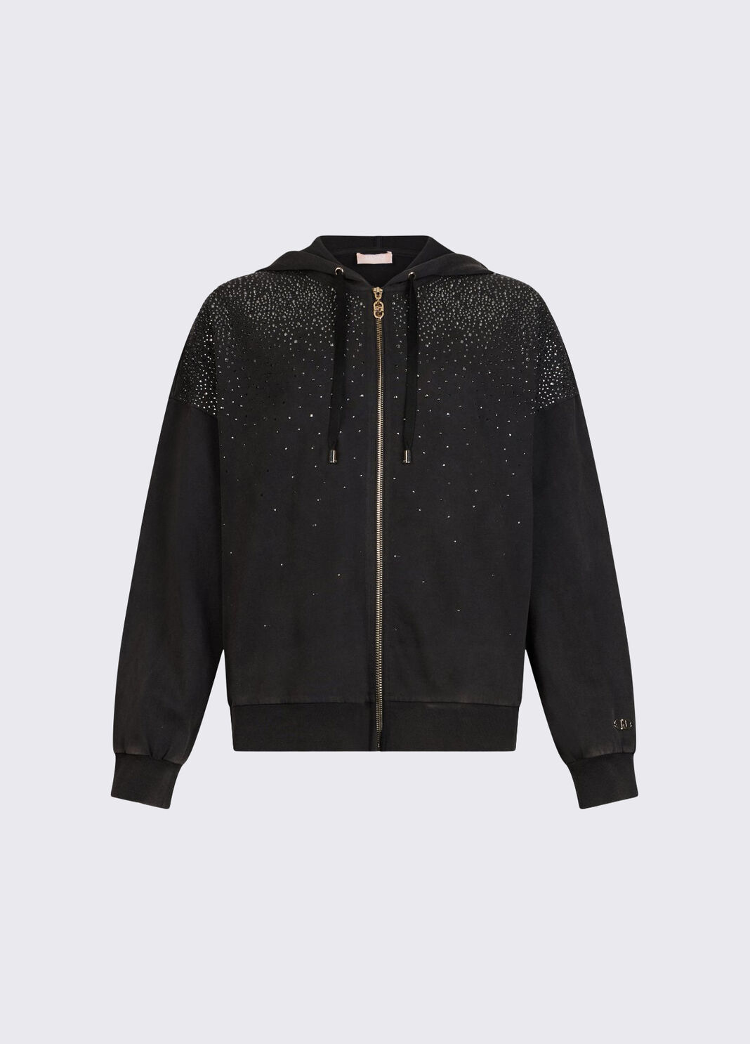 Sweatjacke mit Kapuze und Strass schwarz Liu Jo - large image number 6