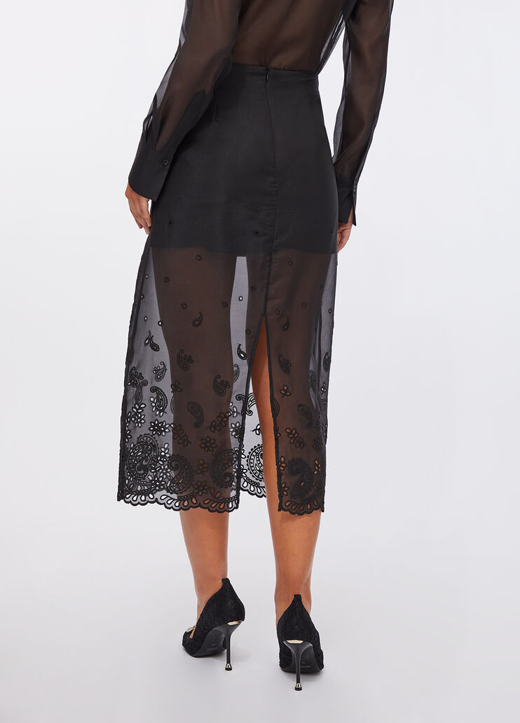 Organza skirt with embroidery black Liu Jo - large image number 1