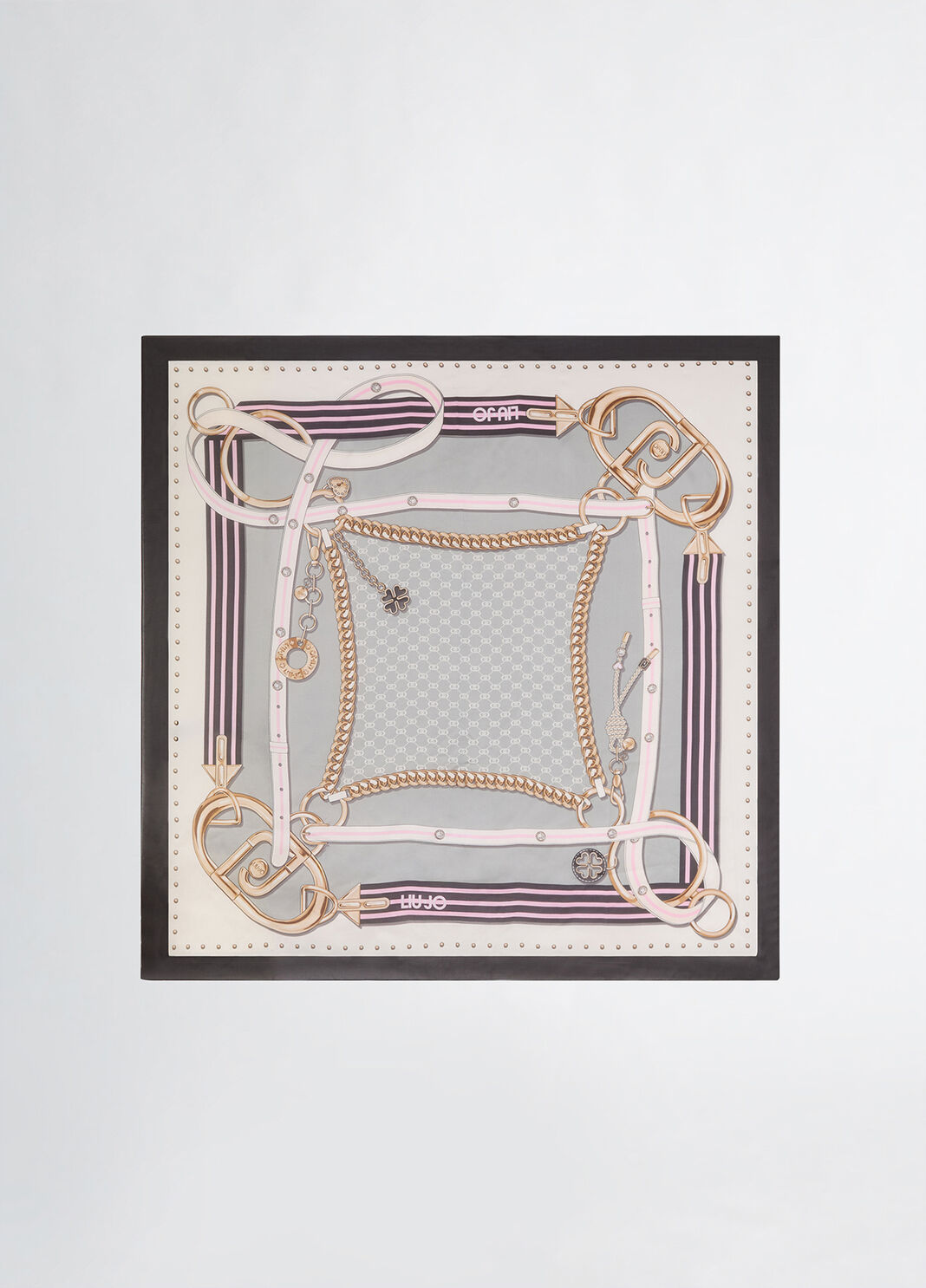 Gestreiftes Halstuch Schwarz Liu Jo - large image number 2