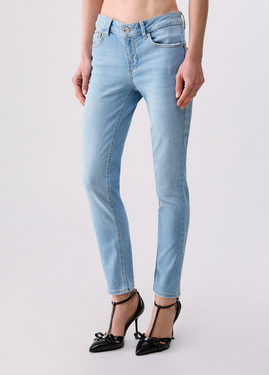 Jeans skinny cropped denim blu Liu Jo - large image number 0