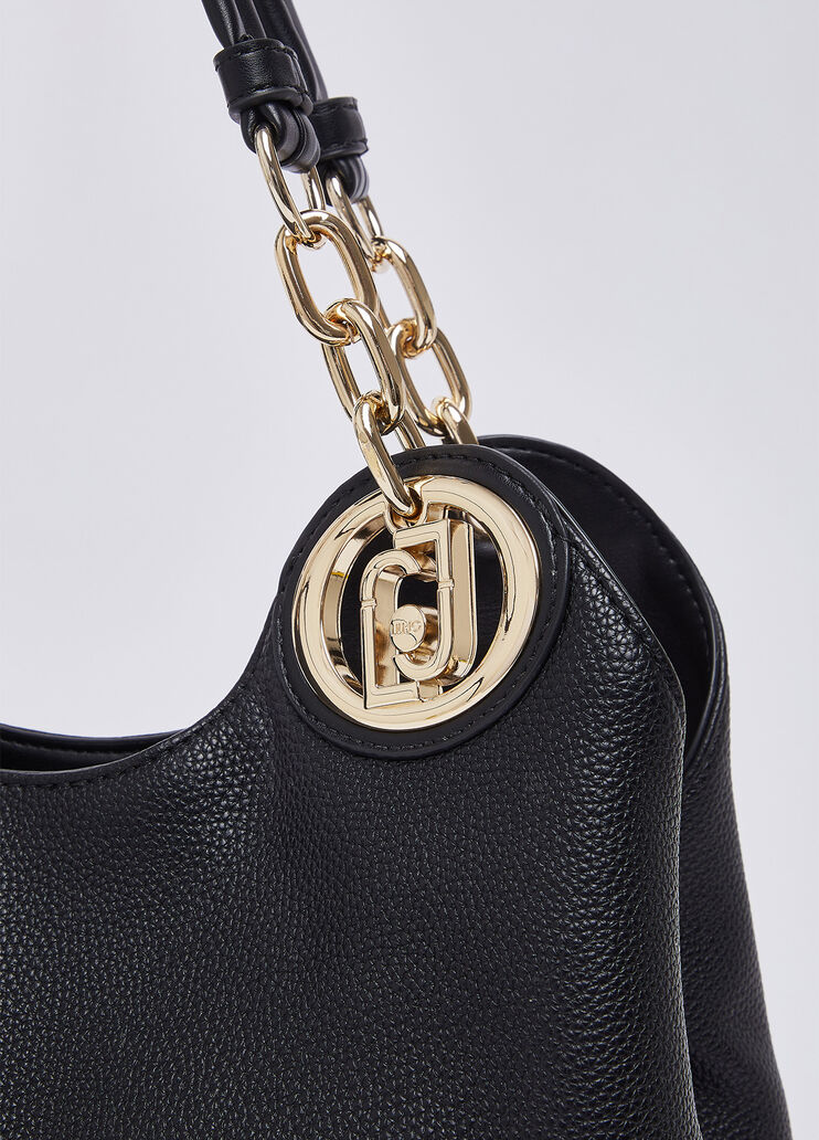 Medium satchel bag black/gold Liu Jo - medium