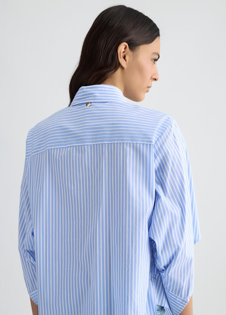 Shirt with wide sleeves light blue Liu Jo - large image number 4 Shirt with wide sleeves light blue Liu Jo - large image number 4
