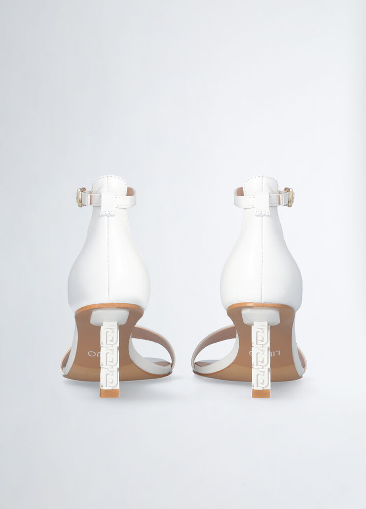 Sandals with branded heel white Liu Jo - large image number 6 Sandals with branded heel white Liu Jo - large image number 6