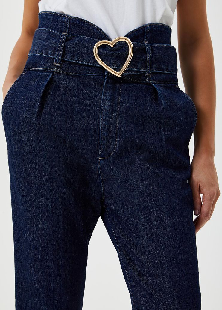 Carrot jeans with belt Blue denim Liu Jo - large image number 2 Carrot jeans with belt Blue denim Liu Jo - large image number 2