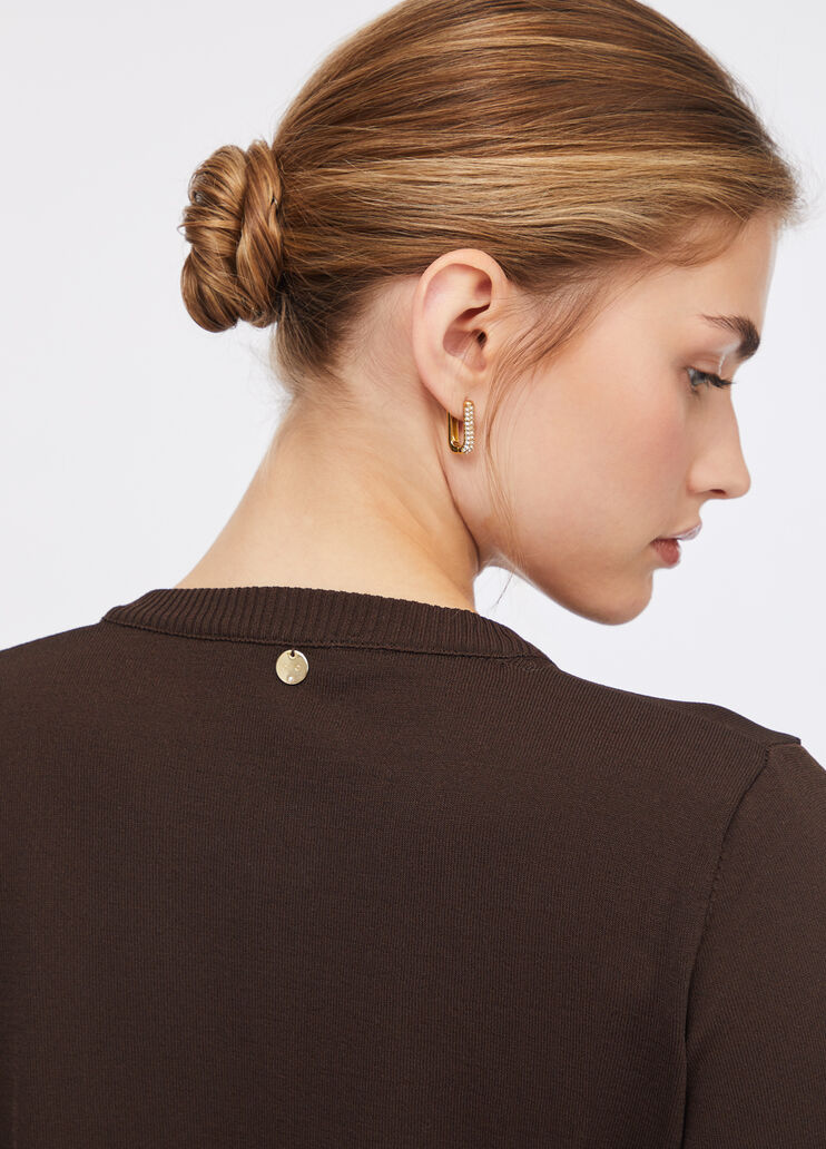 Cardigan mit Spitzendetails Dunkelbraun Liu Jo - large image number 3