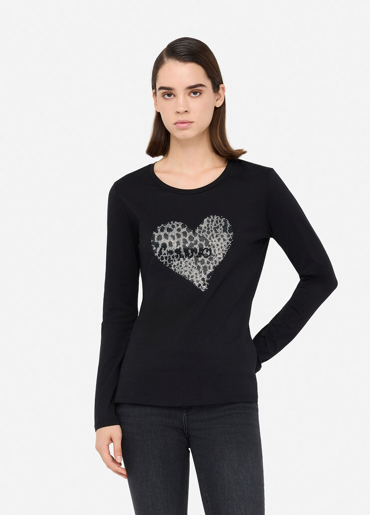 Liu Jo Better T-shirt black/heart Liu Jo - medium Liu Jo Better T-shirt black/heart Liu Jo - medium