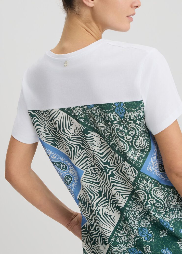 T-shirt with print white/blue cashmere Liu Jo - large image number 2 T-shirt with print white/blue cashmere Liu Jo - large image number 2