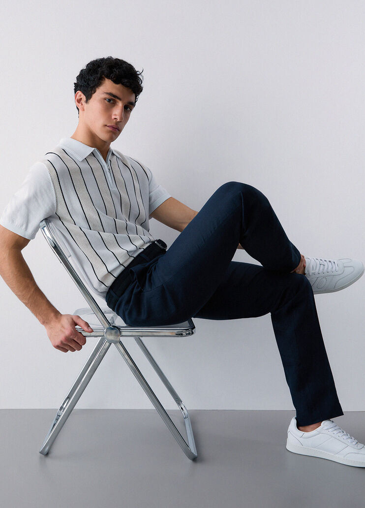 100% linen trousers blue Liu Jo - medium