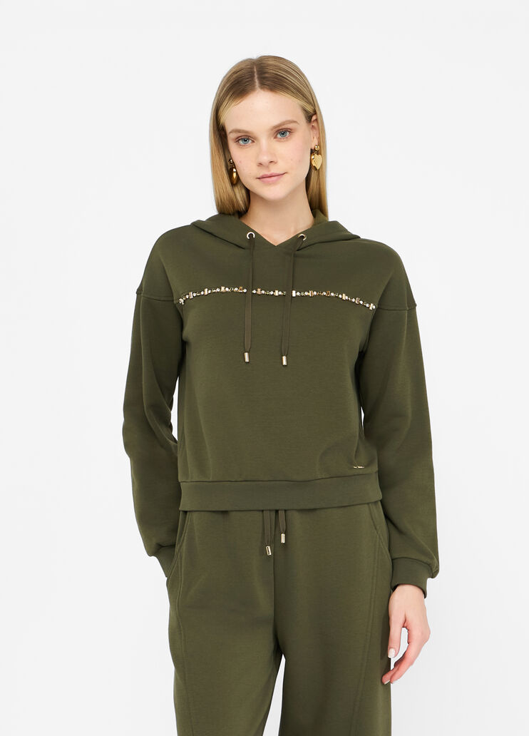 Liu Jo Better hooded sweatshirt olive green Liu Jo - medium Liu Jo Better hooded sweatshirt olive green Liu Jo - medium
