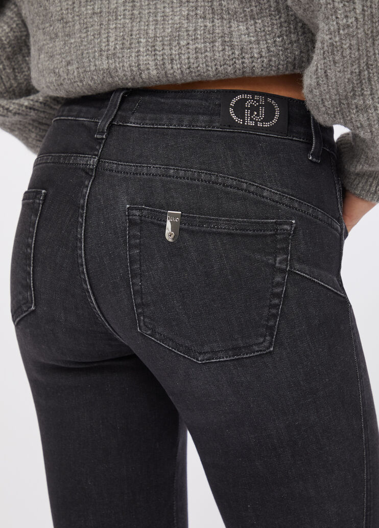 Jeans skinny bottom up denim nero Liu Jo - large image number 4