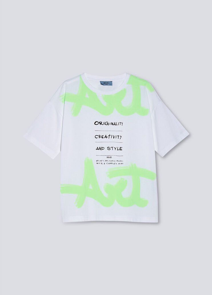 Oversized T-shirt with print white Liu Jo - large image number 0 Oversized T-shirt with print white Liu Jo - large image number 0