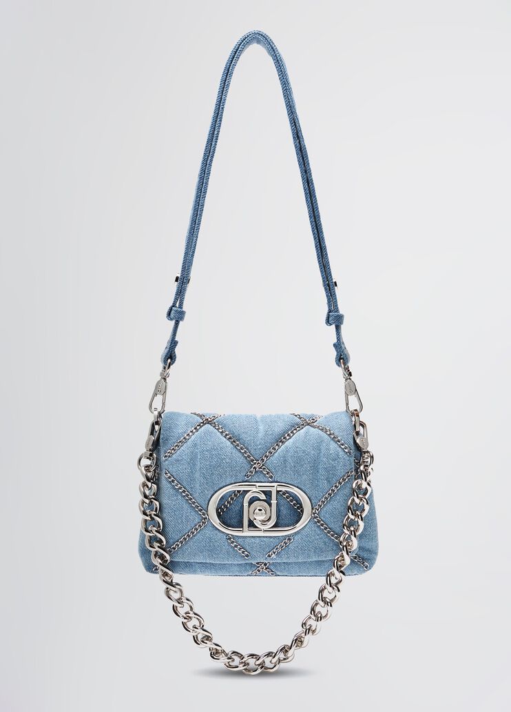 Small denim LaPuffy bag with chain detailing light denim Liu Jo - medium Small denim LaPuffy bag with chain detailing light denim Liu Jo - medium