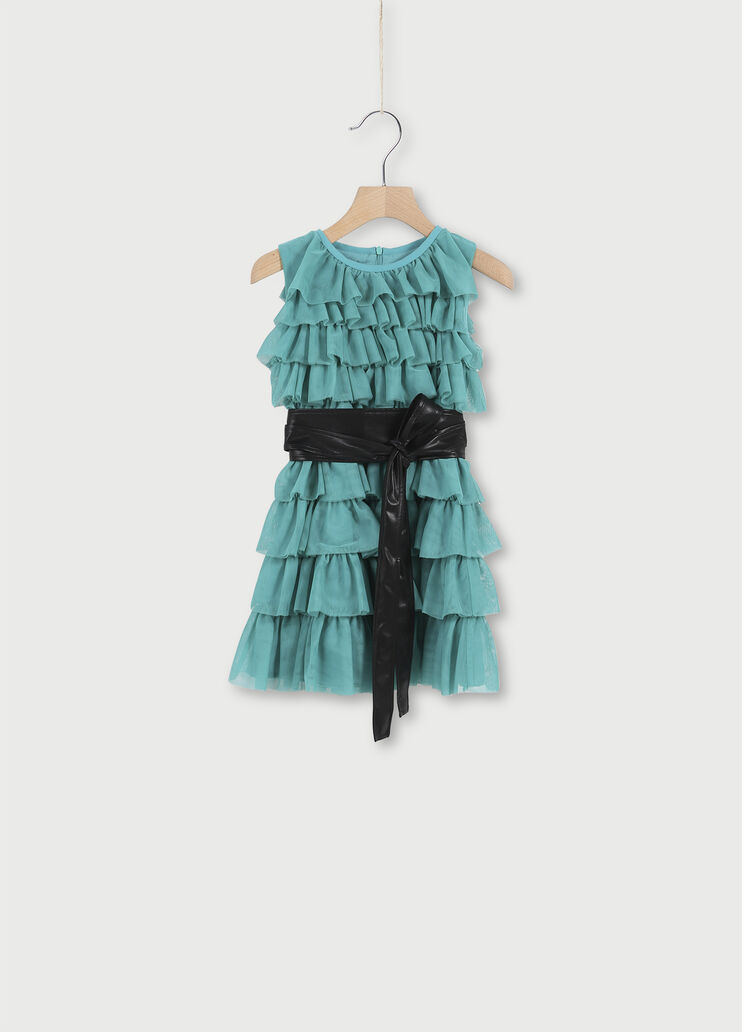 Vestito corto in tulle Verde menta Liu Jo - large image number 2 Vestito corto in tulle Verde menta Liu Jo - large image number 2