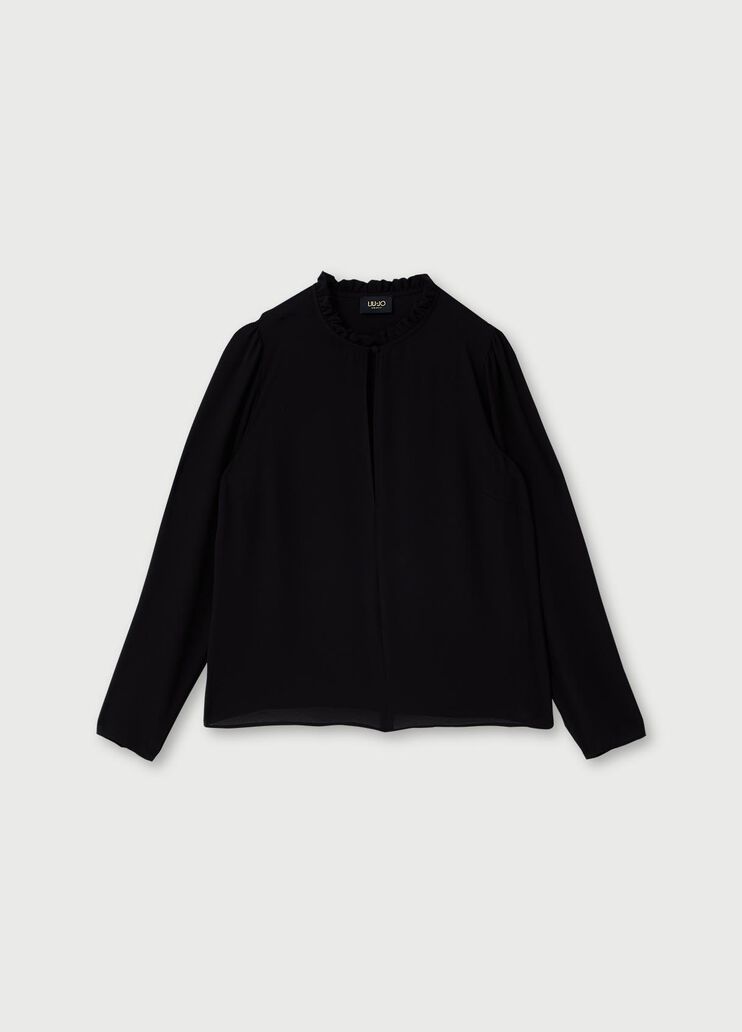 Ruffled blouse Black Liu Jo - large image number 4