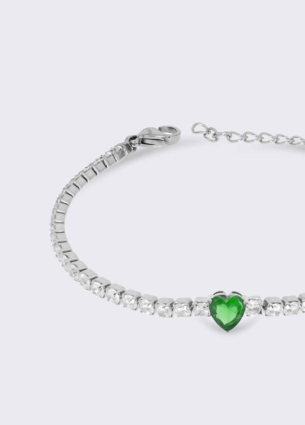 Pulsera de tenis con coraz&oacute;n decorativo verde Liu Jo - large image number 1